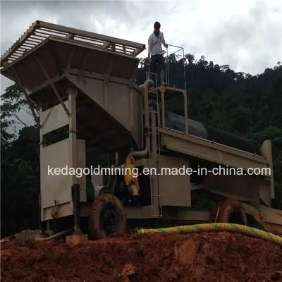 50tph Mobile Gold Placer Classification Process Trommel