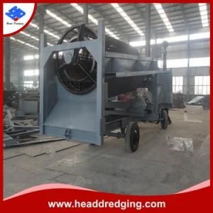Movable Gold Trommel Wash Plant with Wheels for Sale