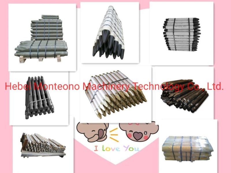 Chinese Manufacturer Excavator Tramac Hydraulic Breaker Spare Parts Rock Chisel Blunt Wedge Type for Breaker Hammer