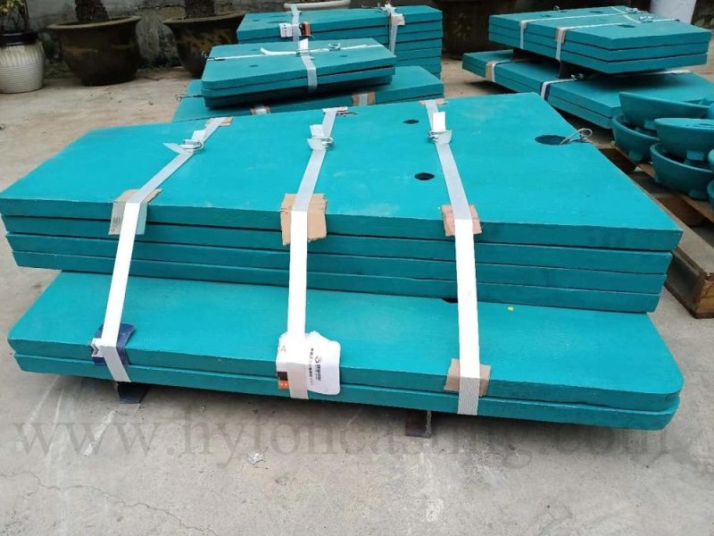 Manganese Steel Casting Parts Cheek Plate Protection Plate for Nordberg C106 C105 Jaw Crusher