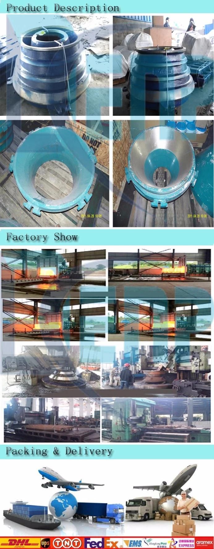 Popular in Middle East High Manganese Mantle Bowl for Cone Crusher