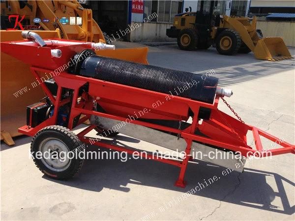 Portable Mining Machine Mineral Separator Rotary Gold Trommel Wash Plant