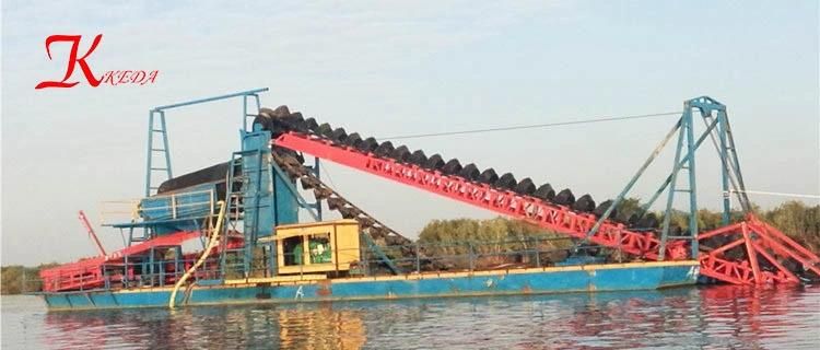 Gold Sand Mining Dredge Boat with Bucket