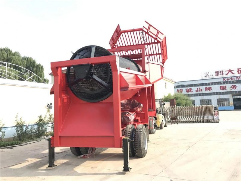 China Portable Mining Mobile Transportation Trommel for Alluvial Gold Ore