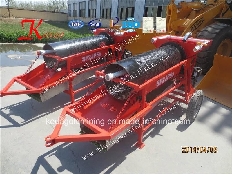 Portable Mining Machine Mineral Separator Rotary Gold Trommel Wash Plant
