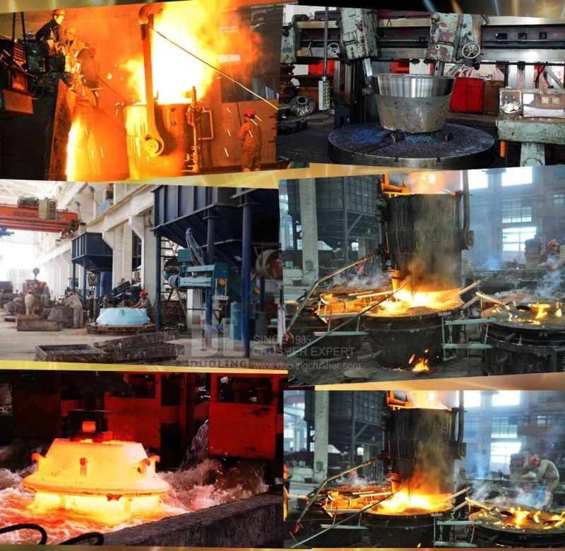 High Manganese Steel Casting with Mn13cr2 Mn18cr2 Concave and Mantle Cone Liner
