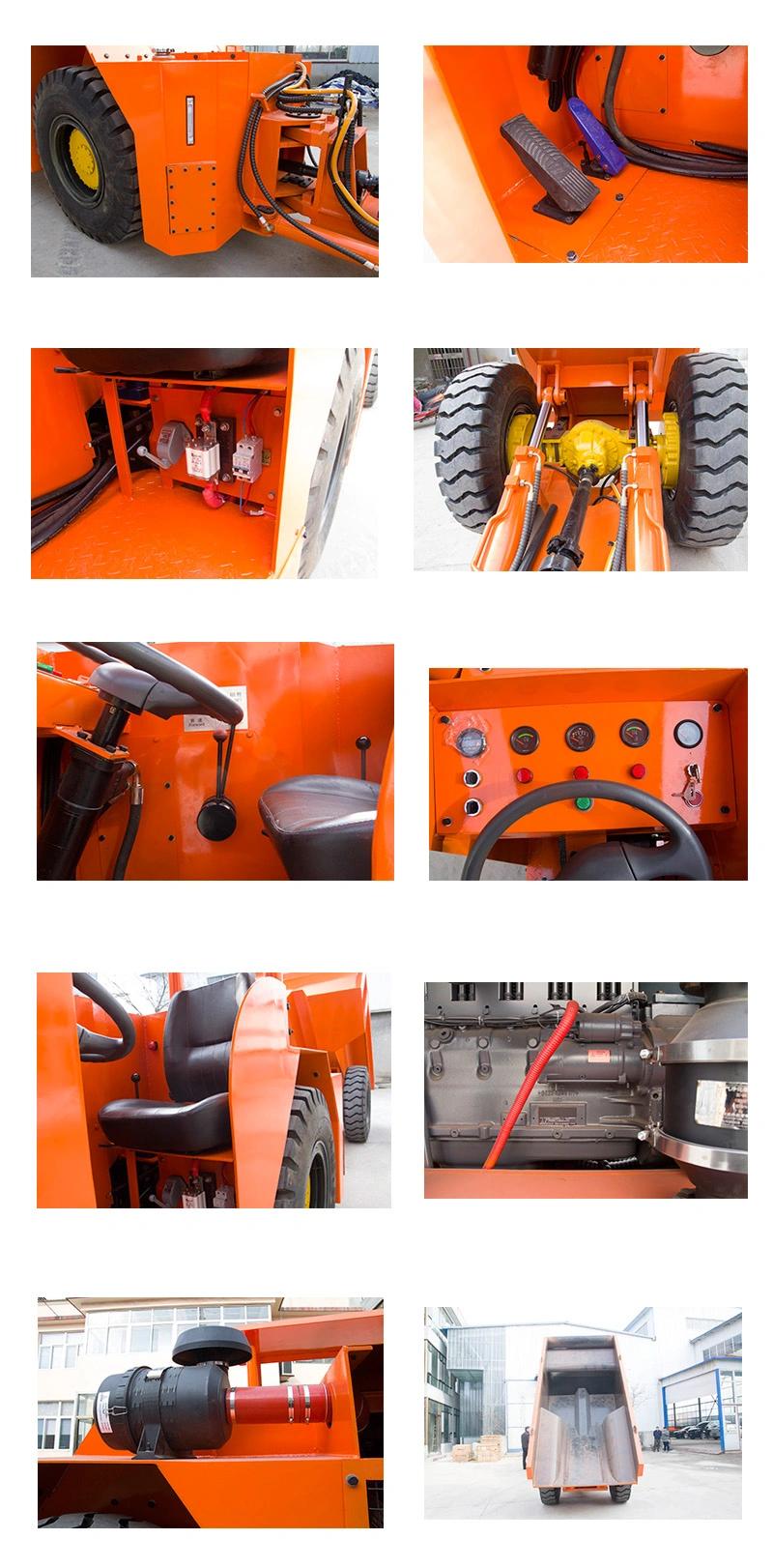 Chinese factory diesel mining underground dump trucks with One year quality guarantee