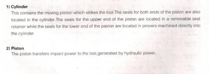 Suitable Excators Hydraulic Breakers Top Type Hydraulic Hammer
