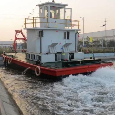 Service Work Tug Boat Working with Dredger