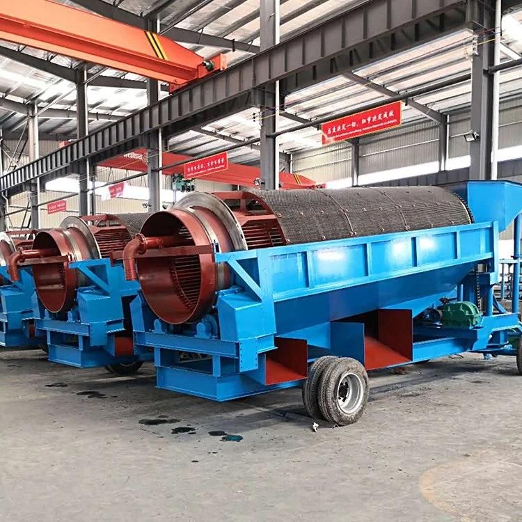 Ore Washing Machine Sand Gravel Stone Rotary Drum Trommel Screen