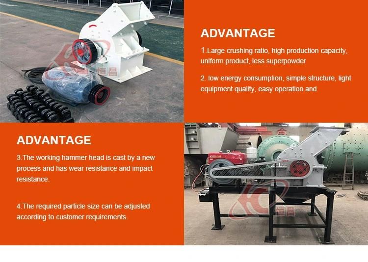 Factory Price Small Portable Grinding Machine Hammer Mill Crusher