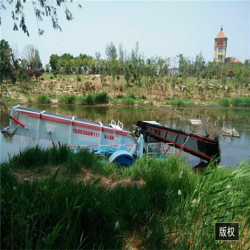 Agricultural Water Hyacinth Aquatic Weed Cutting Floating Trash Skimmer Boat Type Harvester