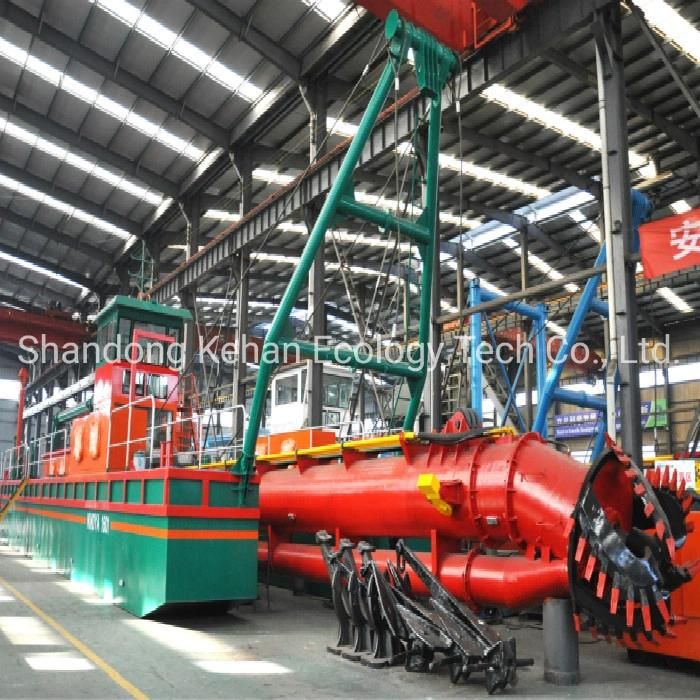 Hydraulic Diesel Engine/ River Sand Pump / Reservoir Mud Dredging / Cutter Suction Dredger with Anchor Rod /Trolley /Underwater Pump