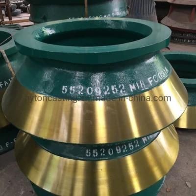 High Manganese Steel Mantle Concave Bowl Liner Casting for Nordberg MP800 Cone Crusher ...