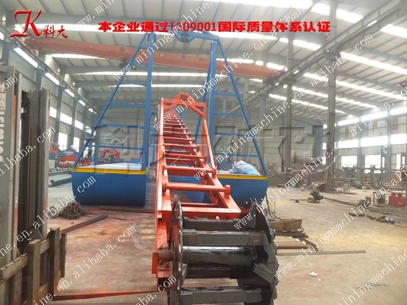 Mali Gold Bucket Dredger, Gold Separation Trommel Screen with Soil Scrubber