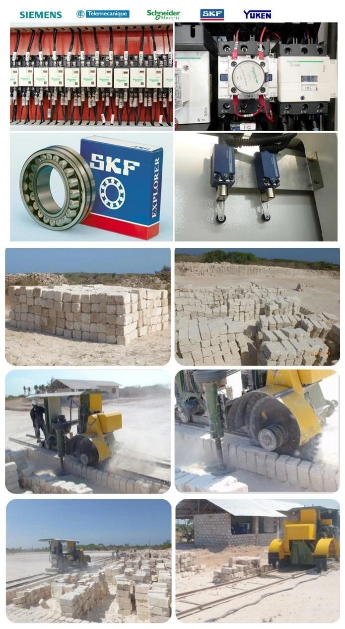 Hkss-1400 Limestone Sandstone Horizontal and Vertical Multi-Blade Quarry Building Block Cutting Machine by Electric Power Generator on Rail Moving