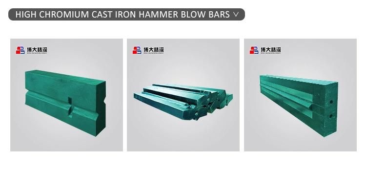 High Chrome Blow Bar for Nordberg Np1520 Impact Crusher Wear Resistance Parts