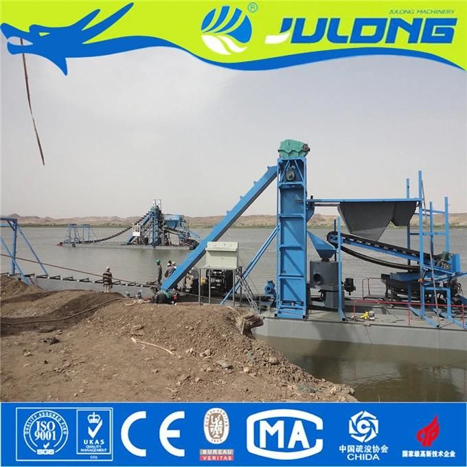 Julong Bucket Chain Dredger Gold Mining Machine with Low Price