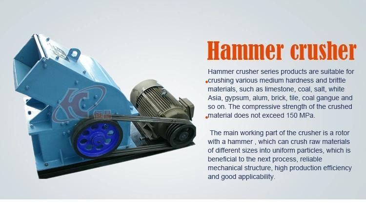 ISO Certified Best Price Small Mini Limestone Hammer Crusher for Crushing Slag