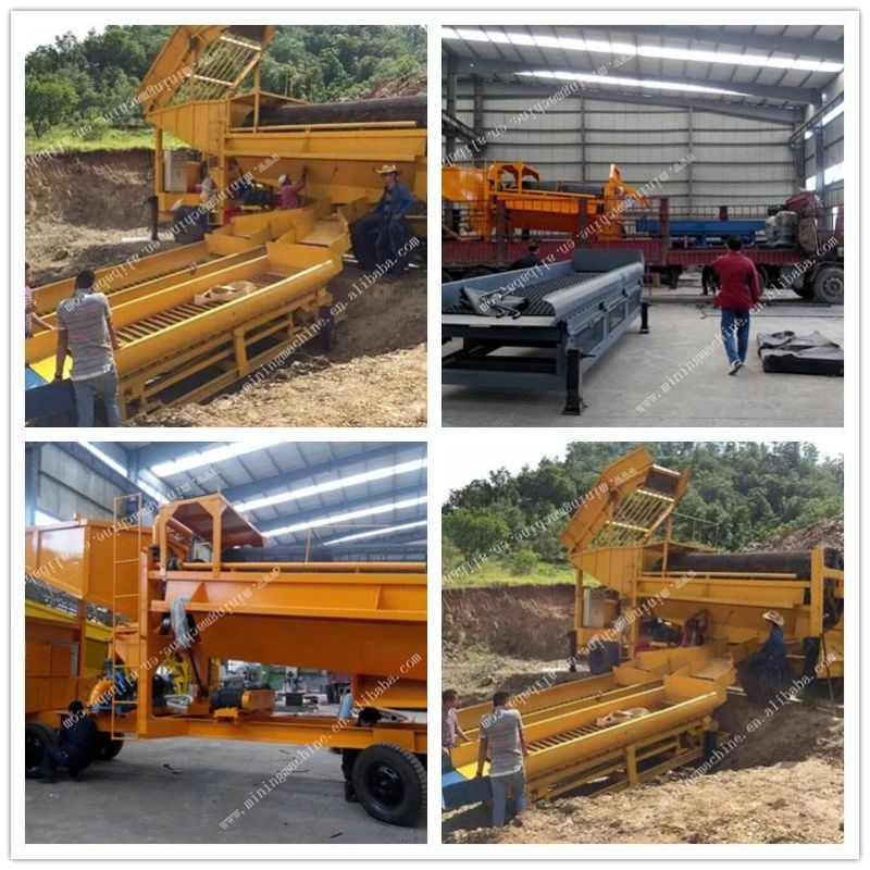 50 Ton Per Hour Gravel Alluvial Process Capacity Trommel for Gold Washing