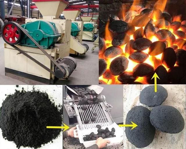 Four Rollers Charcoal BBQ Briquette Making Machine