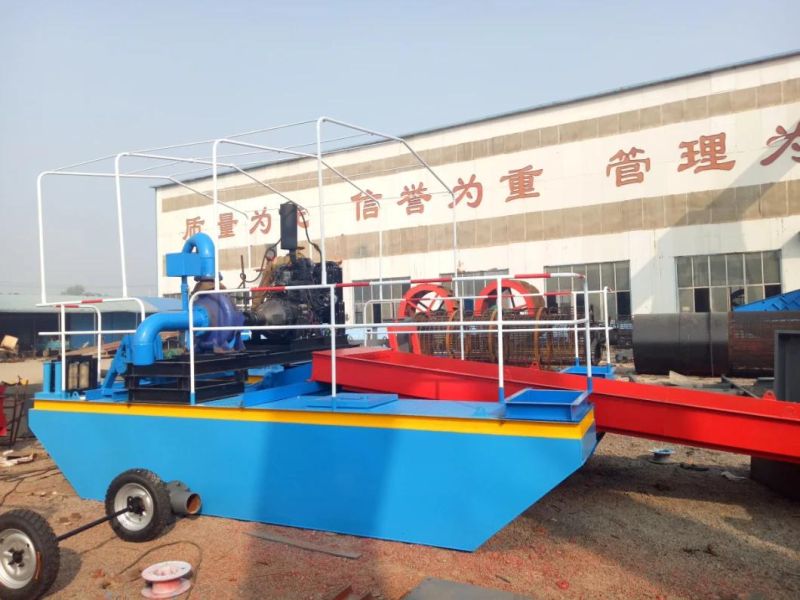 Small Scale Alluvial Gold Mining Dredger with Jet Suction Dredging Pump