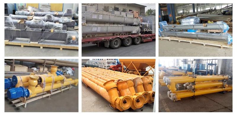 Silo Cement Shaftless Wet Sand Screw Conveyor Sawdust Inclined Screw Auger Feeder with Hopper
