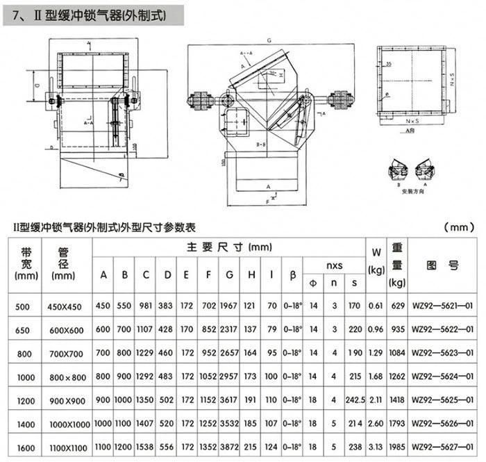 Buffer Airlock Flap Valve Hammer Air Lock Flap Valve Gate Flap Airlock Valve