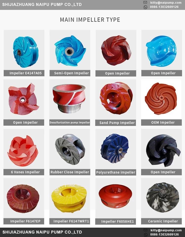 350zj-85 Industial Slurry Pump Parts Impeller / Casing / Throatbush / Liner