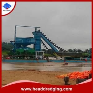 Large Scale Mining Machine Bucket Chain Gold Dredger with Trommel Screen Knelson ...