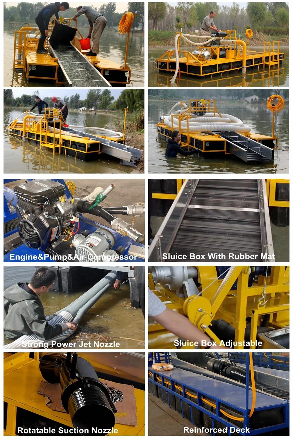 6 Inches Gold Dredge Alluvial Gold Mining Equipment Suction Dredge Placer Concentrator River Power Jet Dredge Ore Prospecting Mining Machinery