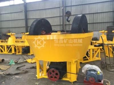 Gold Mining Grinding Machine High Efficiency Small Roller Wet Pan Mill Two Wheels ...