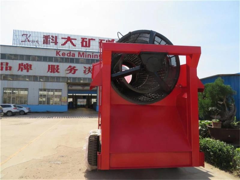 Popular Moveable Gold Trommel Gold Mining Machine with Famous Brand Diesel