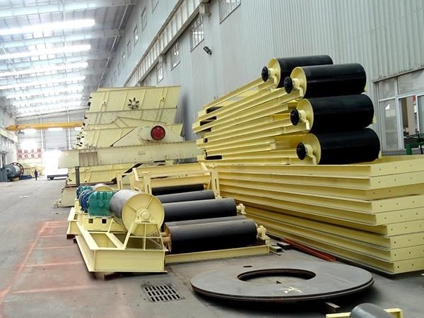 Building Construction Equipment Rubber Belt Conveyor Machine with Strong Climbing Ability