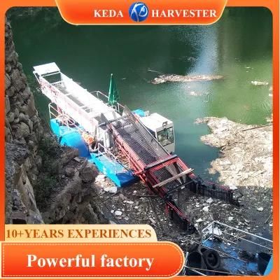 Keda Water Plants Cutting Aquatic Weed Harvester Garbage Salvage Boat