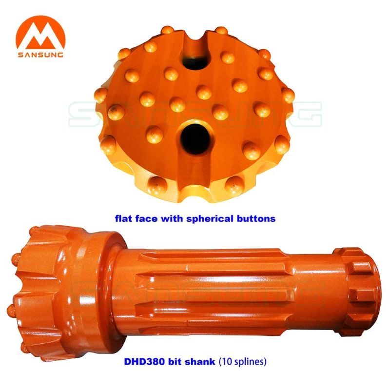 10 Splines 8inch Drilling DHD380 Cop84 HD85 Shank High Pressre Down The Hole Button Bit for Hard Rock Formation Rotary Exploration