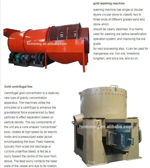 Small Centrifugal Alluvial Gold Mining Equipment with Low Investment