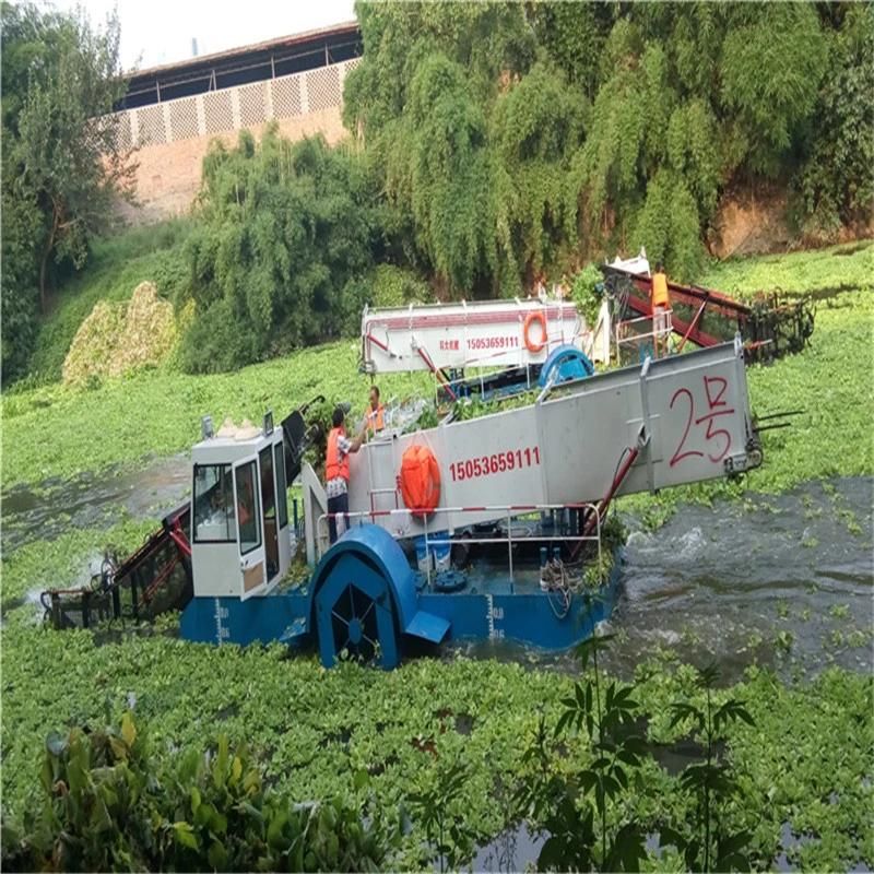 Automatic Driving Aquatic Weed Cutting Harvester for Sale