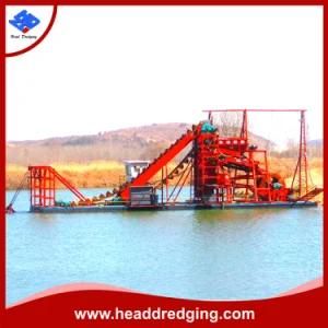 Chinese Factory Price High Capacity Sand Gold Chain Bucket Dredger for Sale