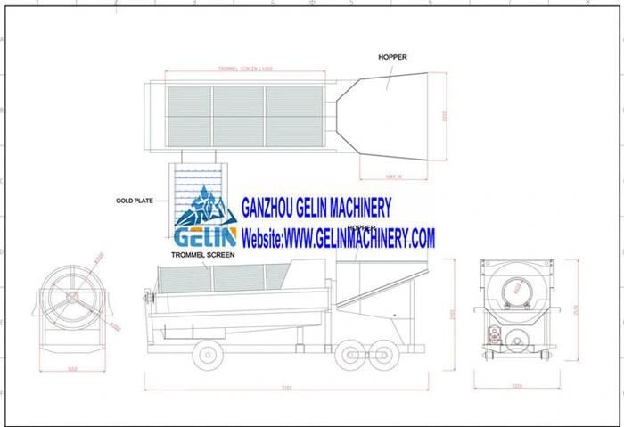 Mobile Mining Rotary Screen Trommel Washing Plant for Processing Lode Gold