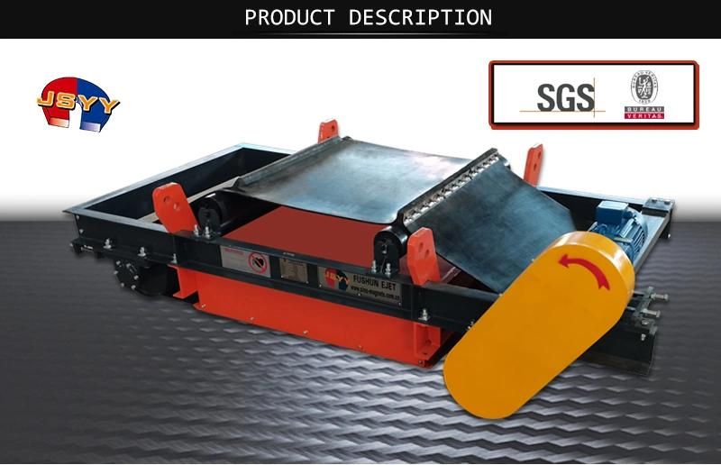 Self Discharging Iron Remover Separator Cross Belt Magnetic Belt Separator for Removing Iron