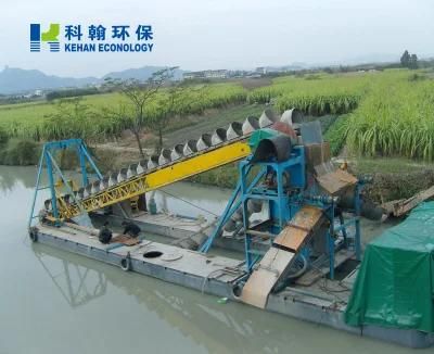 Bucket Chain Gold Dredger for Gold Mining Tailing Pond Dredging