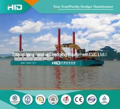 HID Excavator Barge Self Propelled with Propellers Used for Support Excavators Working in ...