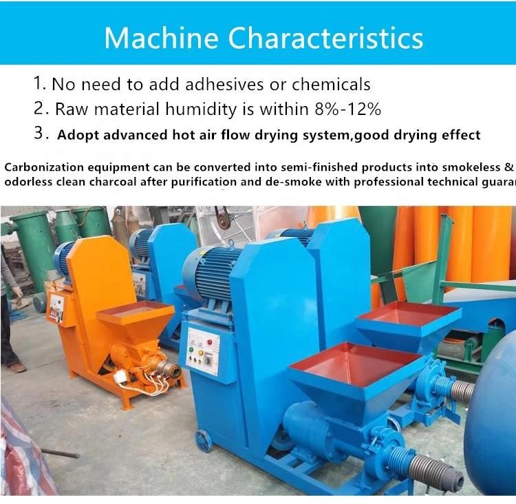 High Efficiency Sawdust Coal Charcoal Briquettes Making Machine Wood Rod Machine