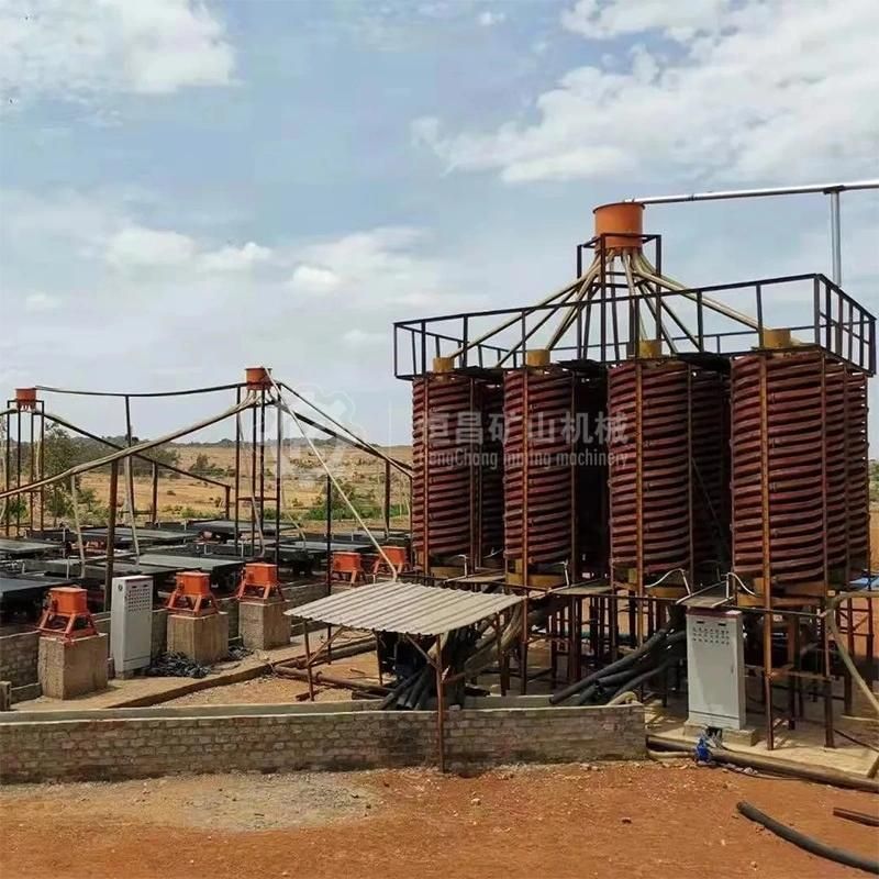 Gold, Chrome, Coal, Tin Gravity Concentrator Separator Mineral Gravity Separator Spiral Chute Washing Plant