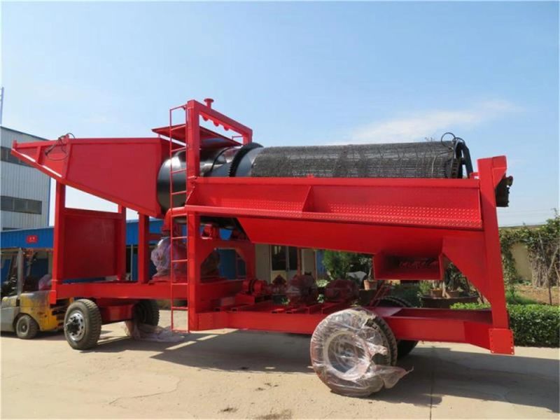 Popular Moveable Gold Trommel Gold Mining Machine with Famous Brand Diesel