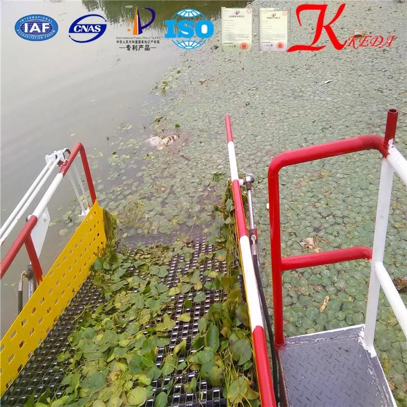 Agricultural Water Hyacinth Aquatic Weed Cutting Floating Trash Skimmer Boat Type Harvester