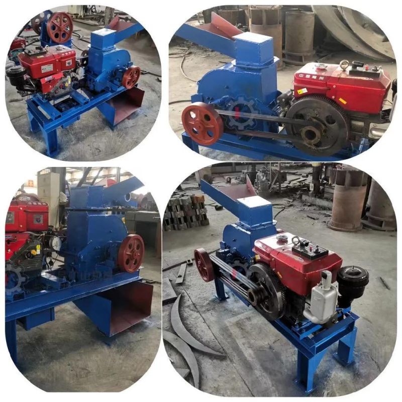 Small Scale Gold Mining Machinery 1- 2 Tph Gold Rock Diesel Hammer Mill for Small Gold Processing Plant