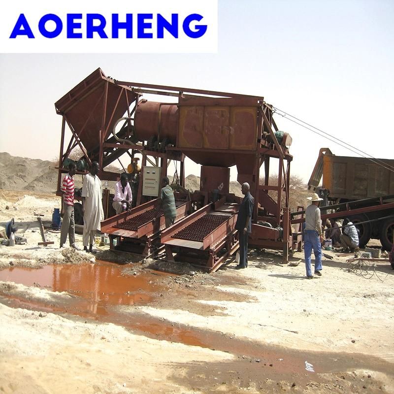 Trommel Screen Land Mining Gold Machinery with Agitation Chute