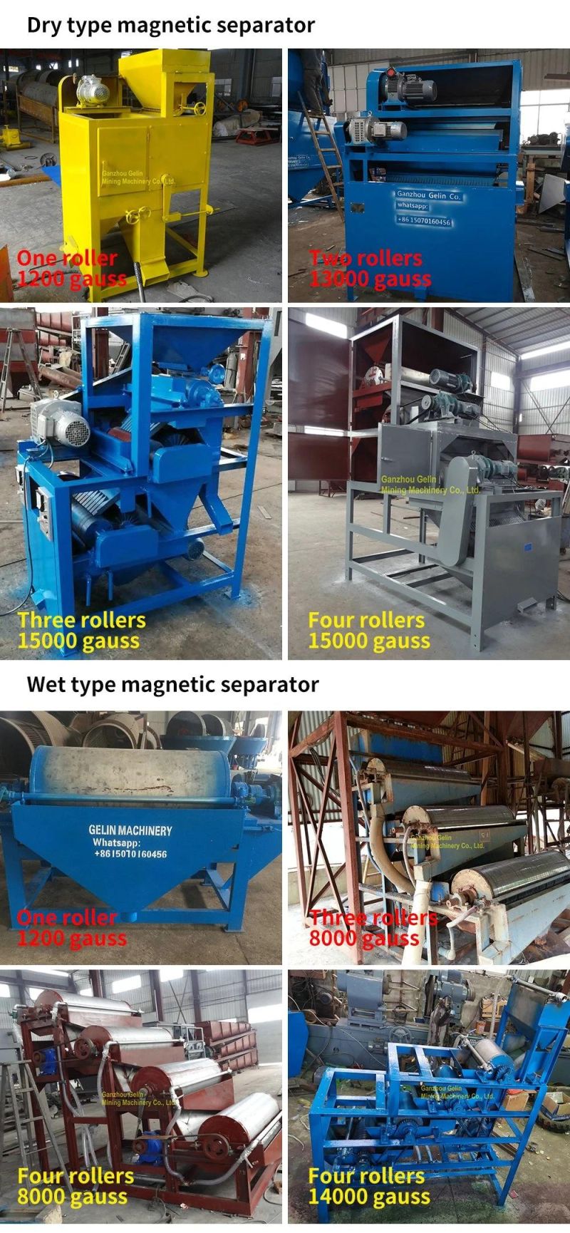 High Tension Mining Electrostatic Separator Electric Four Rollers Two Rolls for Zircon Sand Mineral Gold Tin Rutile Monazite Ore Iron Copper Tantalum Separation